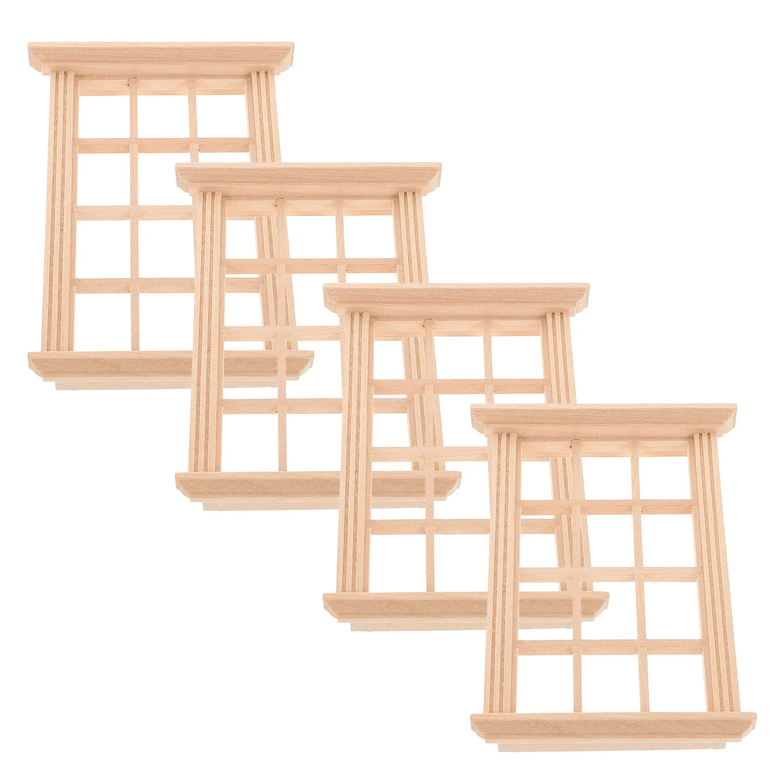 4Pcs Wooden Window Frame Miniature Size Easy Carry Mini House Accessories Realistic Look Smooth Surface Mini House Prop
4Pcs Wooden Window Frame Miniature Size Easy Carry Mini House Accessories Realistic Look Smooth Surface Mini House Prop