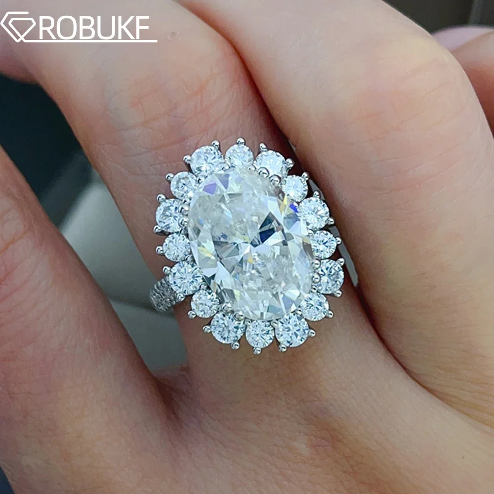 10*14mm 8 Carat Big Moissanite Engagement Rings for Women Oval Cut Lab Diamond 925 Sterling Silver Wedding Band Fine Jewelry GRA
10*14mm 8 Carat Big Moissanite Engagement Rings for Women Oval Cut Lab Diamond 925 Sterling Silver Wedding Band Fine Jewelry GRA