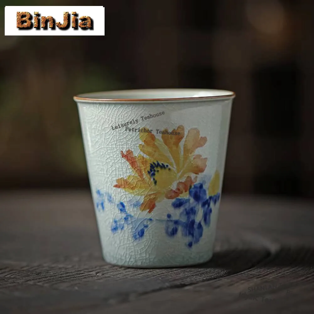 200ML Hand Painted Flower Ceramic Cola Cup Chinese Ice Crack Cracked Coffee Mug Large Tea Making Mug Personal Cup Drinking
200ML Hand Painted Flower Ceramic Cola Cup Chinese Ice Crack Cracked Coffee Mug Large Tea Making Mug Personal Cup Drinking