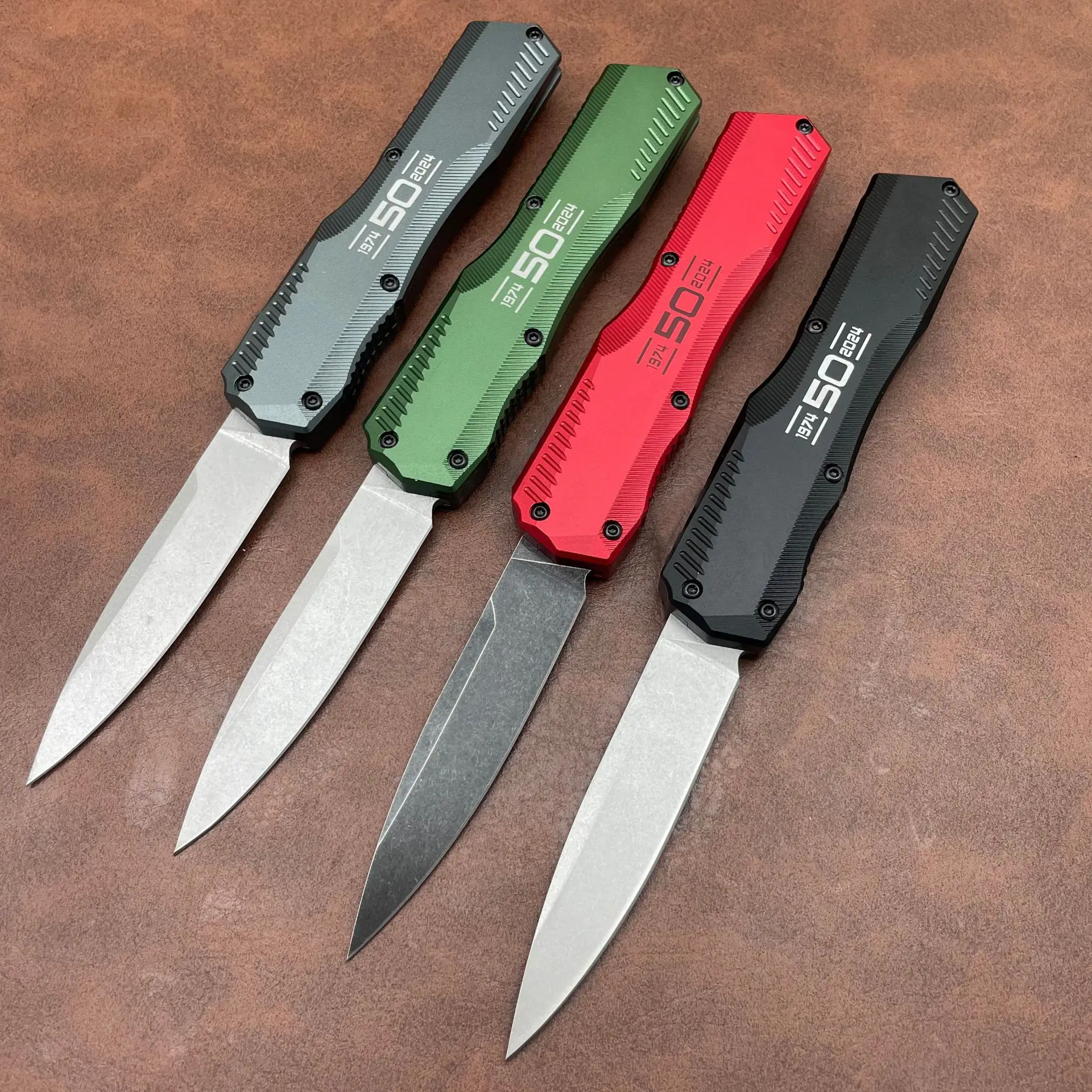 4Models 9000 Matt-50th Folding Knife 3.07" 20CV Stonewashed Blade, T6-Aluminum Handles
4Models 9000 Matt-50th Folding Knife 3.07" 20CV Stonewashed Blade, T6-Aluminum Handles