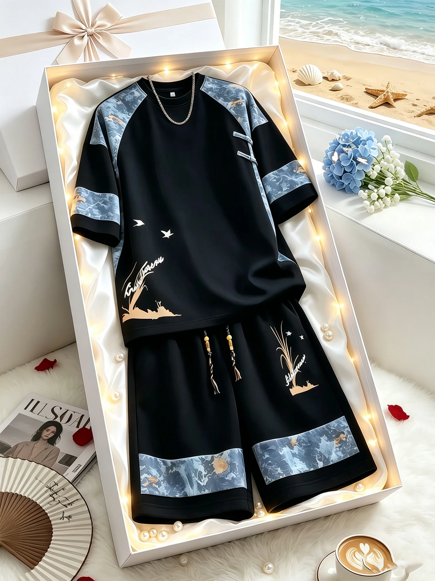 New Chinese Style Casual Ice Silk Sports Suit for Boys Summer 2026 Teenage Short Sleeve T-Shirt And Shorts Set
New Chinese Style Casual Ice Silk Sports Suit for Boys Summer 2026 Teenage Short Sleeve T-Shirt And Shorts Set