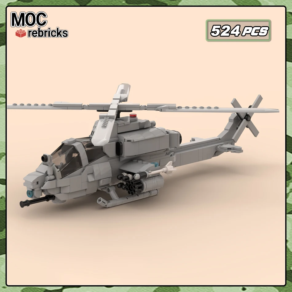 MOC-214468 Military Weapons Series Bell AH-1Z Viper Fighter Building Block Set DIY Model Assemble Brick Children's Toys Gifts
MOC-214468 Military Weapons Series Bell AH-1Z Viper Fighter Building Block Set DIY Model Assemble Brick Children's Toys Gifts