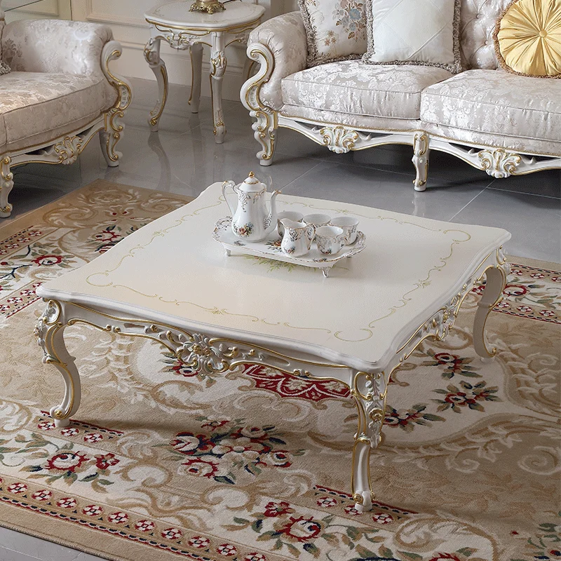 !@Luxury Classic Carved Furniture White Golden Wood Coffee Table square Living Room Side Table
!@Luxury Classic Carved Furniture White Golden Wood Coffee Table square Living Room Side Table