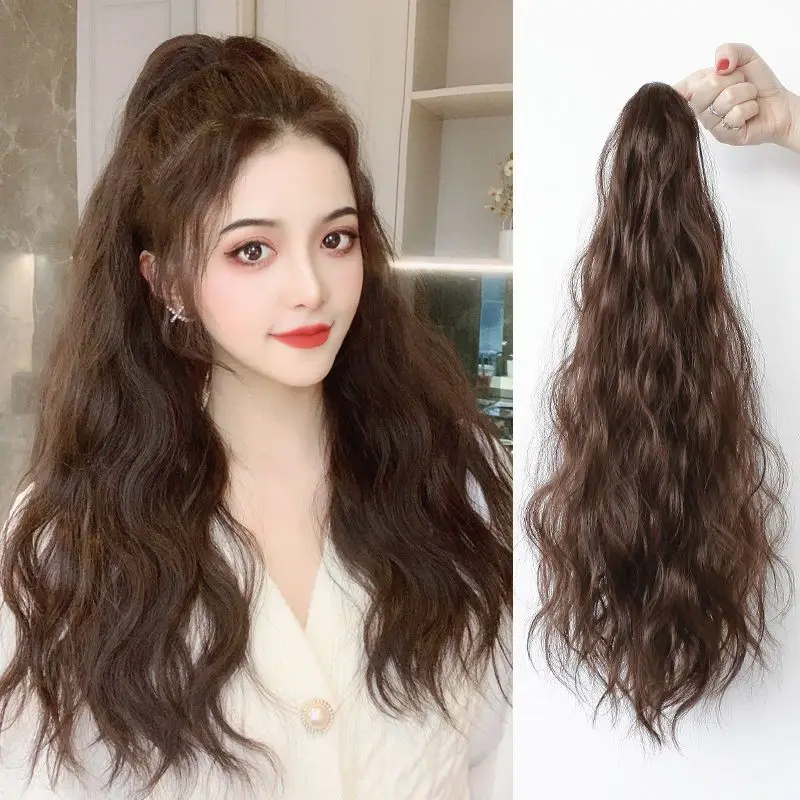 High ponytail wig female internet celebrity long hair clip wig ponytail tie water ripple curly hair natural simulation braid
High ponytail wig female internet celebrity long hair clip wig ponytail tie water ripple curly hair natural simulation braid