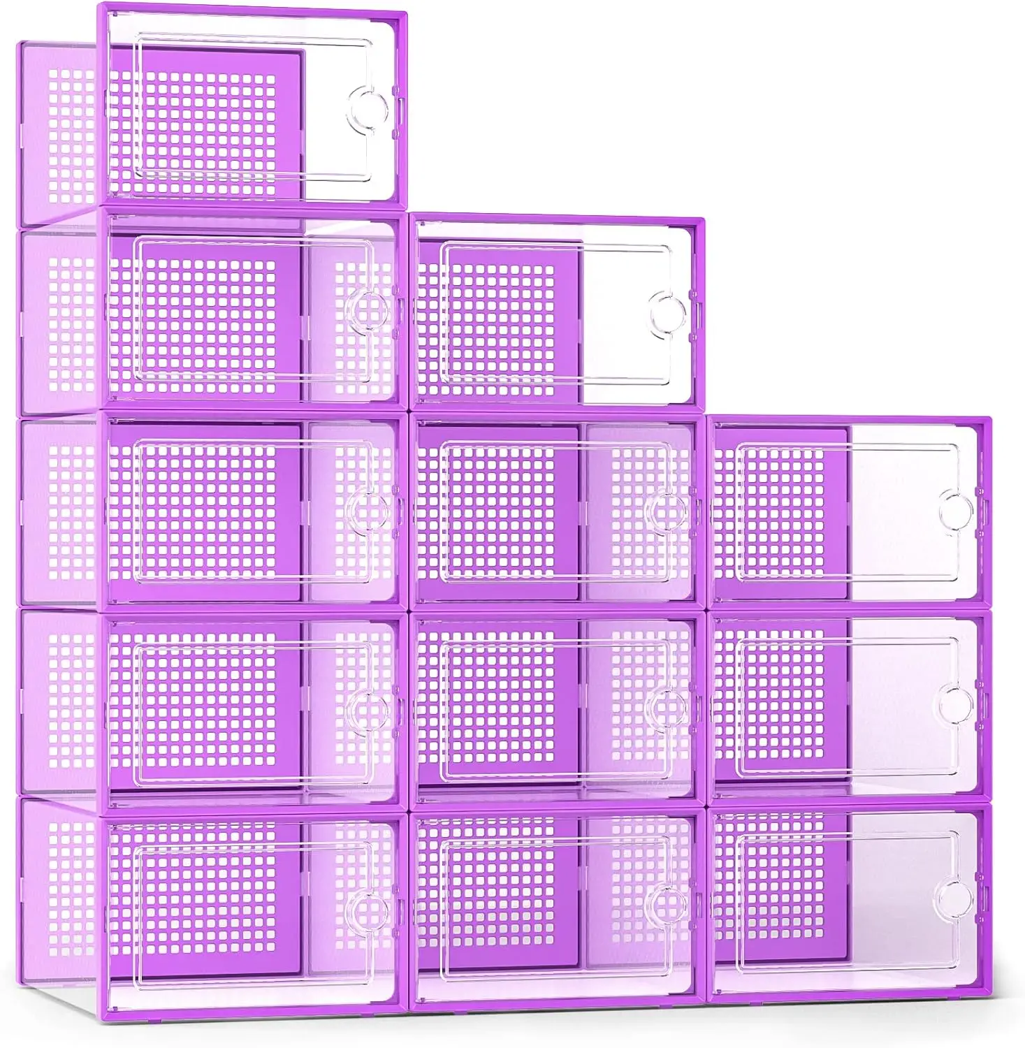 X-Large Shoe Storage Boxes Organizers Clear Plastic Stackable 12 Pack, Shoe Rack & Holder Substitute, Sneaker
X-Large Shoe Storage Boxes Organizers Clear Plastic Stackable 12 Pack, Shoe Rack & Holder Substitute, Sneaker