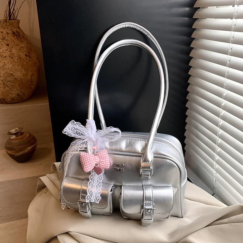 New Fashion Bowling Bags For Women Soild Color Shoulder Bag With Multi pockets Ladies Handbags Purse Commuting Totes Boston Bag
New Fashion Bowling Bags For Women Soild Color Shoulder Bag With Multi pockets Ladies Handbags Purse Commuting Totes Boston Bag