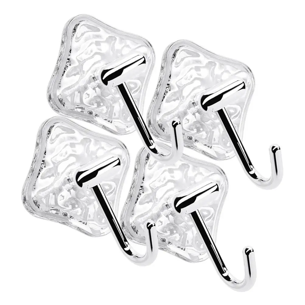 4pcs Nail free Adhesive Wall Hooks Strong Hold Decorative Towel Hooks Home Storage Clear Glacier Pattern No Wall Damage
4pcs Nail free Adhesive Wall Hooks Strong Hold Decorative Towel Hooks Home Storage Clear Glacier Pattern No Wall Damage
