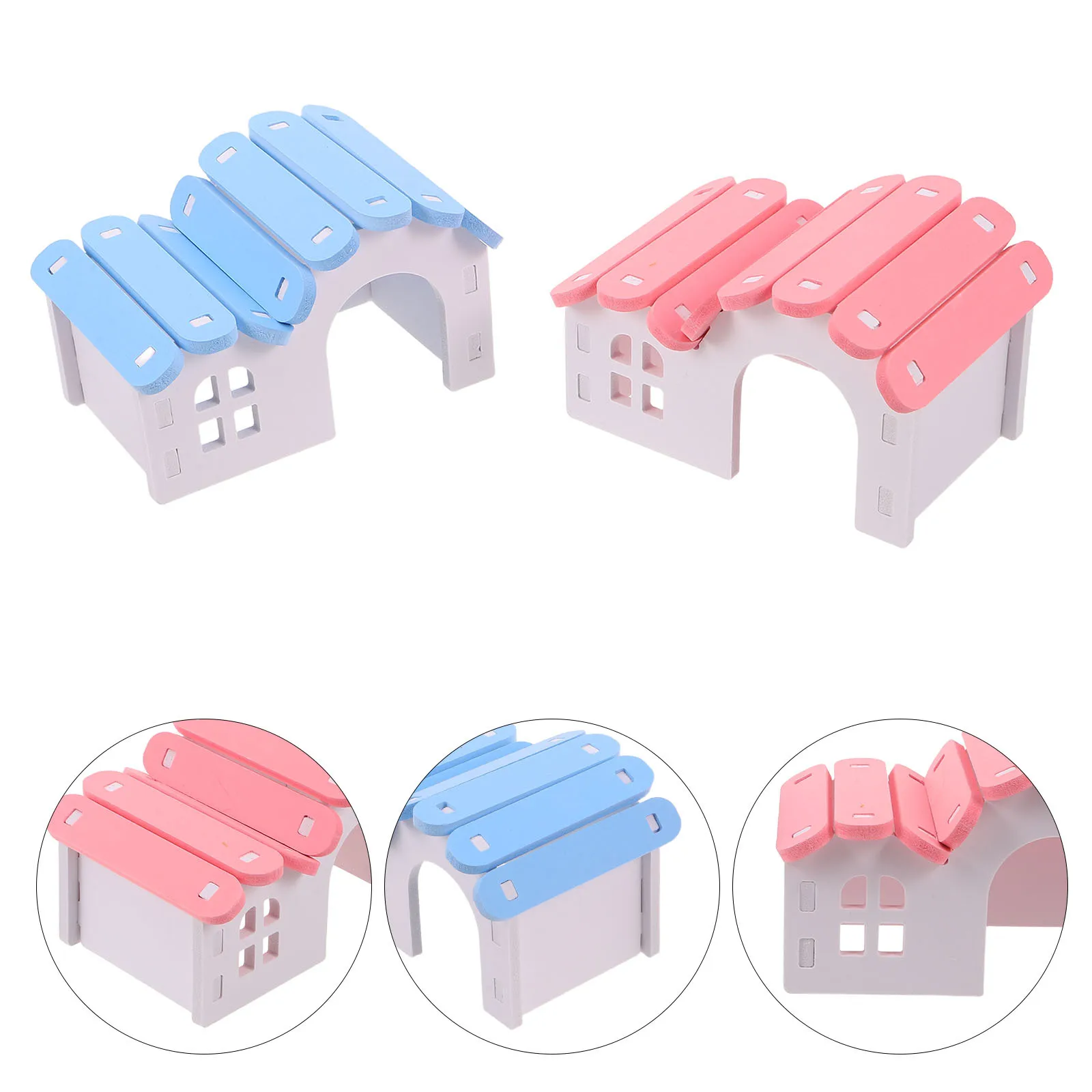 2Pcs Pet Hamster Nest - Colorful Plastic Small Animal Hideout House for Mice Gerbils Rats - Lightweight Cozy Habitat Shelter Bed
2Pcs Pet Hamster Nest - Colorful Plastic Small Animal Hideout House for Mice Gerbils Rats - Lightweight Cozy Habitat Shelter Bed
