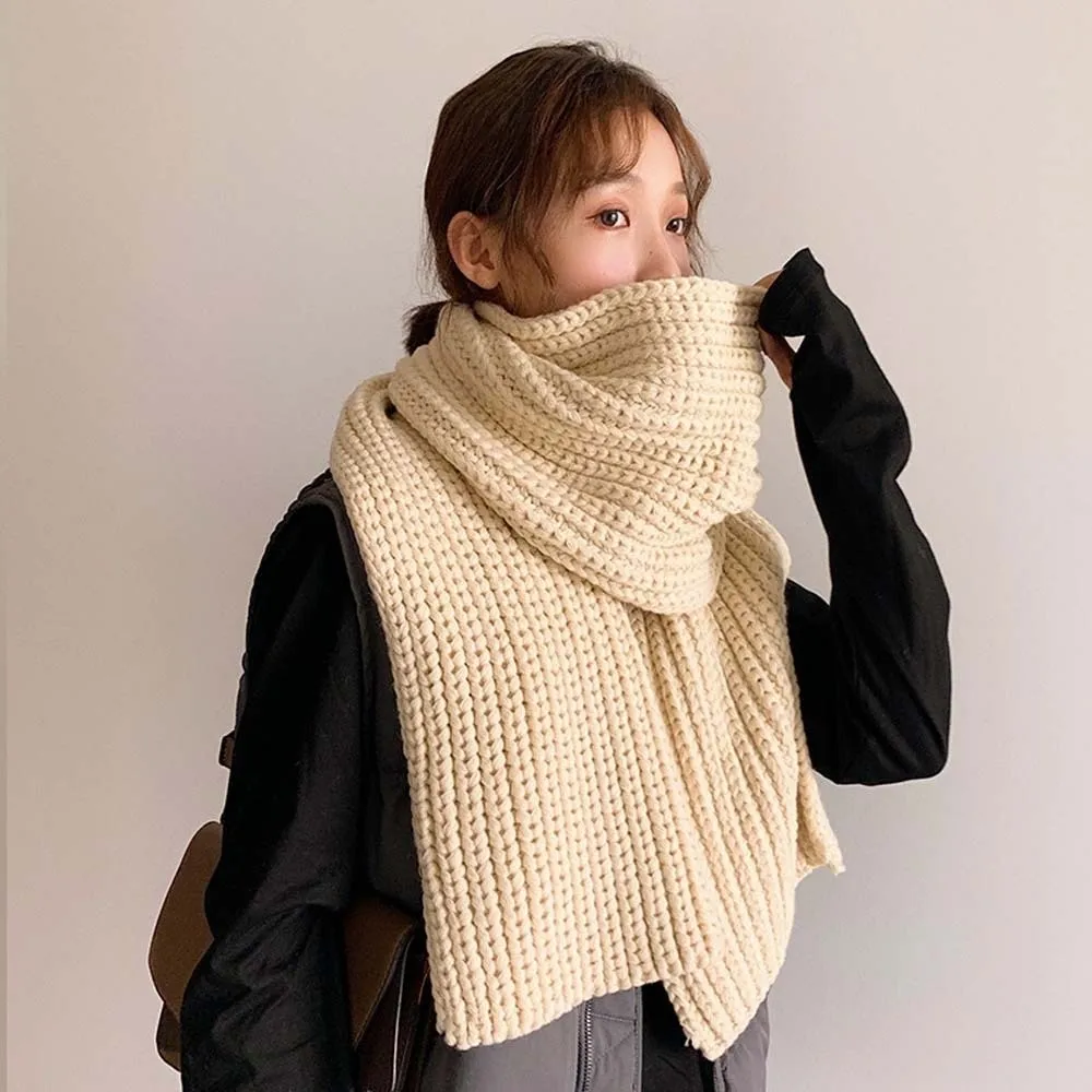 Acrylic Fibers Knitting Wool Scarf Spandex Polyester Long Thickened Neckscarf Classic Cold-proof Winter Warmer Scarf Autumn
Acrylic Fibers Knitting Wool Scarf Spandex Polyester Long Thickened Neckscarf Classic Cold-proof Winter Warmer Scarf Autumn