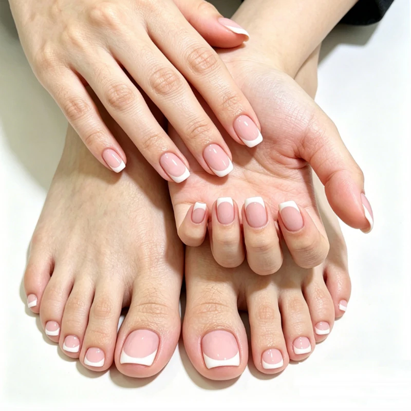 144 pieces (72pcs toenails + 72pcs fingernails) mixed pack, classic French simple style nude powder wear nails
144 pieces (72pcs toenails + 72pcs fingernails) mixed pack, classic French simple style nude powder wear nails