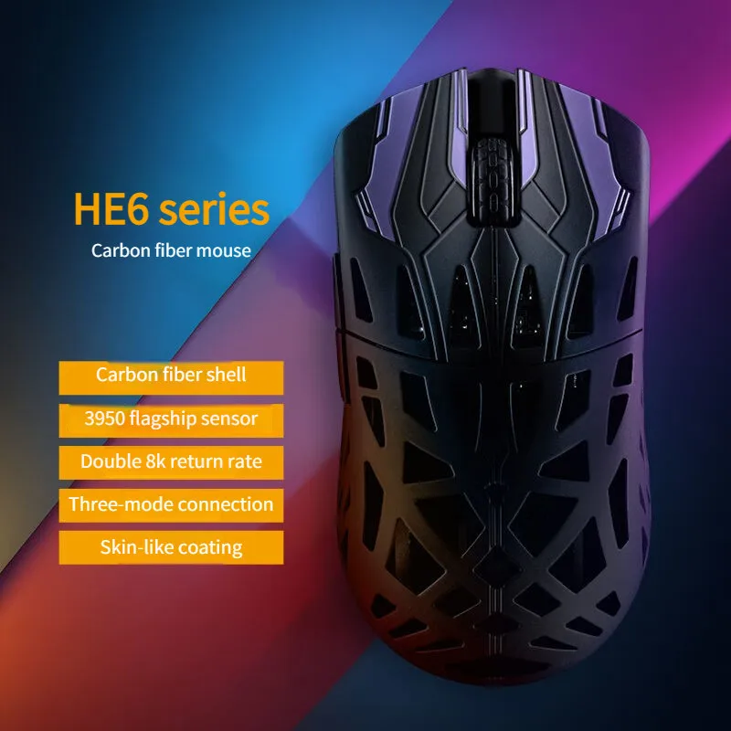 Трехрежимный проводной/Bluetooth/2,4G IROK HE6, беспроводной PAW3950, 8 кГц, углеродное волокно, 53 г, сверхлегкий, для киберспортивного офиса
Трехрежимный проводной/Bluetooth/2,4G IROK HE6, беспроводной PAW3950, 8 кГц, углеродное волокно, 53 г, сверхлегкий, для киберспортивного офиса
