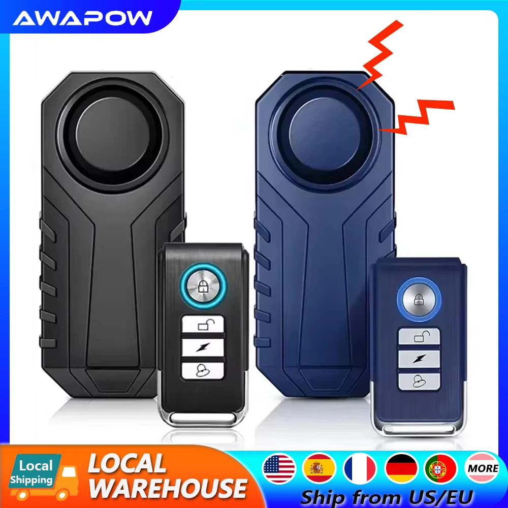 Awapow Беспроводная противоугонная сигнализация 113 дБ Велосипедная сигнализация с дистанционным управлением Водонепроницаемая защита для мотоцикла, скутера, велосипеда
Awapow Беспроводная противоугонная сигнализация 113 дБ Велосипедная сигнализация с дистанционным управлением Водонепроницаемая защита для мотоцикла, скутера, велосипеда