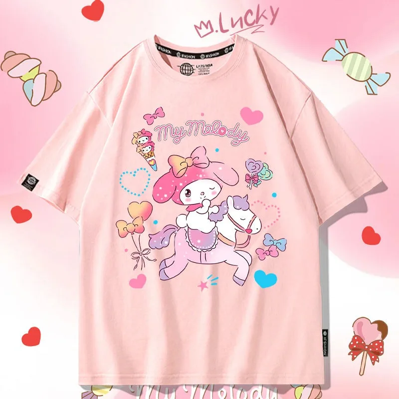 Sweet My Melody Anime Kawaii Sanrio Ins Fashion Short Sleeve Shirt Cute Cartoon Women Casual Hoodie Clothes Gifts for Girls
Sweet My Melody Anime Kawaii Sanrio Ins Fashion Short Sleeve Shirt Cute Cartoon Women Casual Hoodie Clothes Gifts for Girls