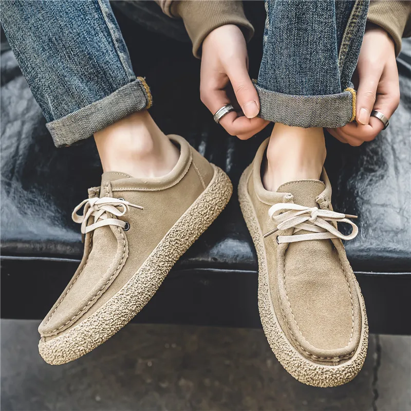 Casual Flat Shoes Men's Suede Formal Shoes Thick Soled Hiking 2025 New Spring and Autumn Outdoor Round Toe Trendy Retro Loafers
Casual Flat Shoes Men's Suede Formal Shoes Thick Soled Hiking 2025 New Spring and Autumn Outdoor Round Toe Trendy Retro Loafers