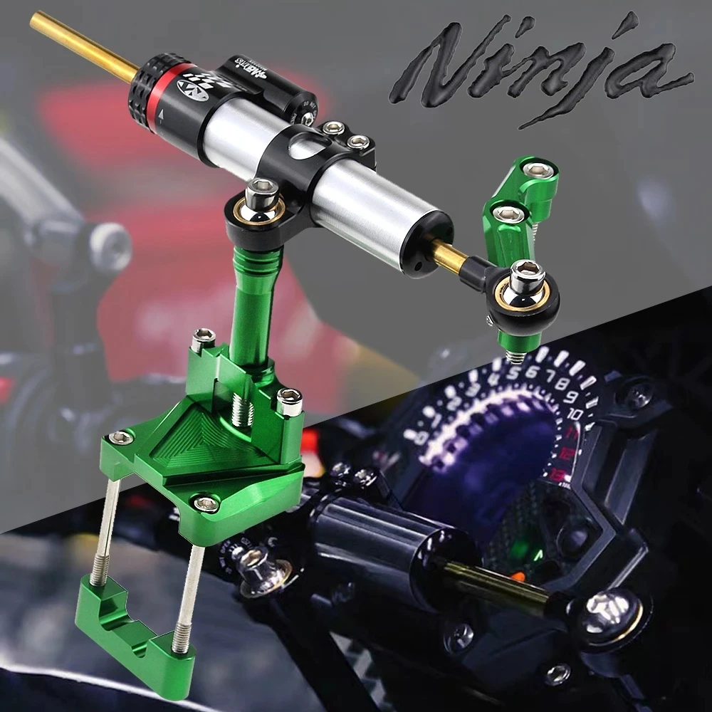 CNC Steering Damper Stabilizer and Titanium Bracket Mounting For Kawasaki Ninja 300 NINJA300 EX300 2013-2017 2014 2015
CNC Steering Damper Stabilizer and Titanium Bracket Mounting For Kawasaki Ninja 300 NINJA300 EX300 2013-2017 2014 2015