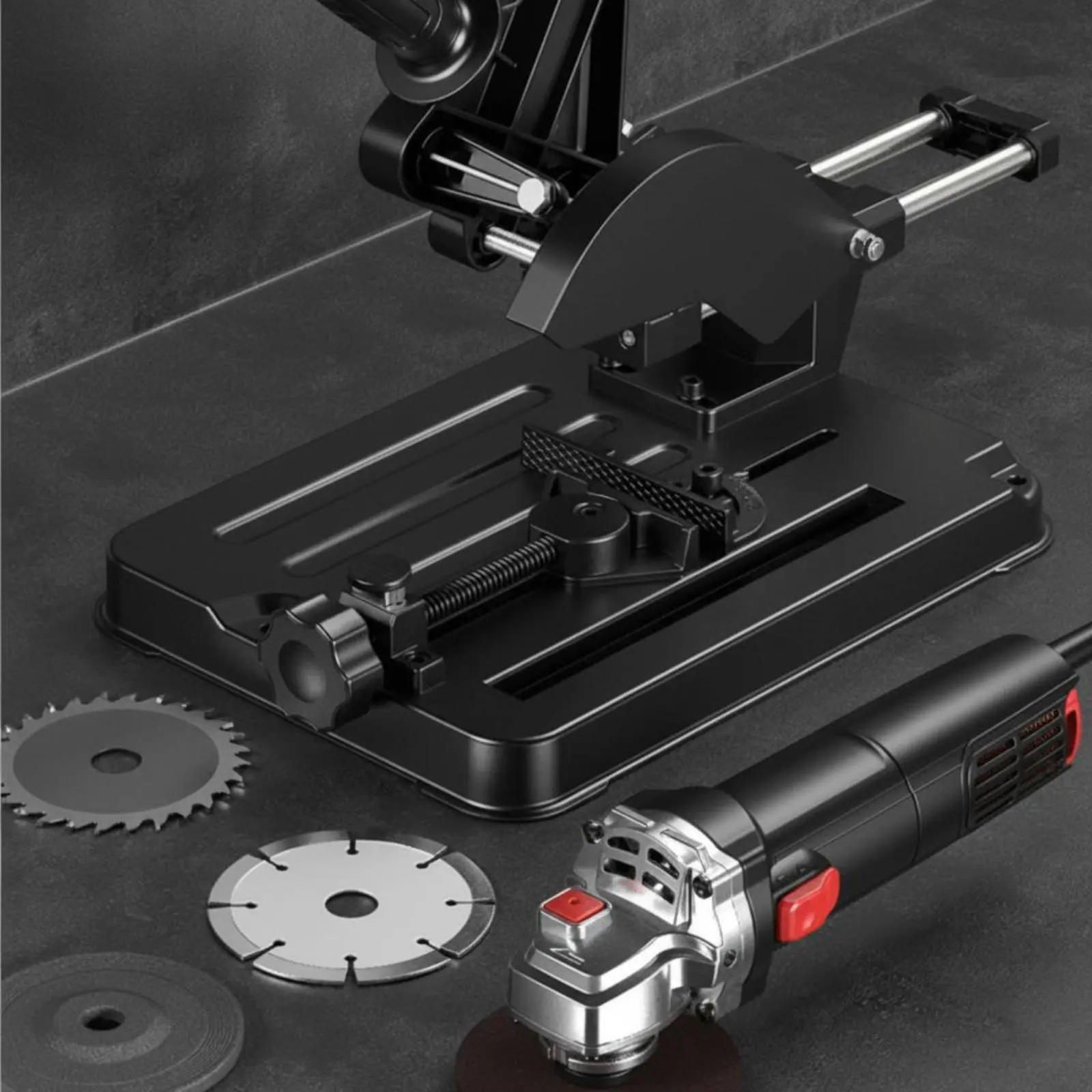 Angle Grinder Cutting Stand Dual Guides Grinder Table Saw Adapter Metal Cutting Jig Safeguarding Cover Power Tool Accessory
Angle Grinder Cutting Stand Dual Guides Grinder Table Saw Adapter Metal Cutting Jig Safeguarding Cover Power Tool Accessory
