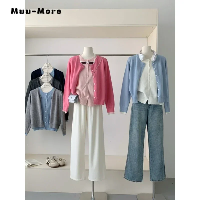 2024 Autumn Winter Knitting Long Sleeve Casual O-Neck Cardigans Women Single Breasted Fashion Solid Color Lady Simple Sweater
2024 Autumn Winter Knitting Long Sleeve Casual O-Neck Cardigans Women Single Breasted Fashion Solid Color Lady Simple Sweater