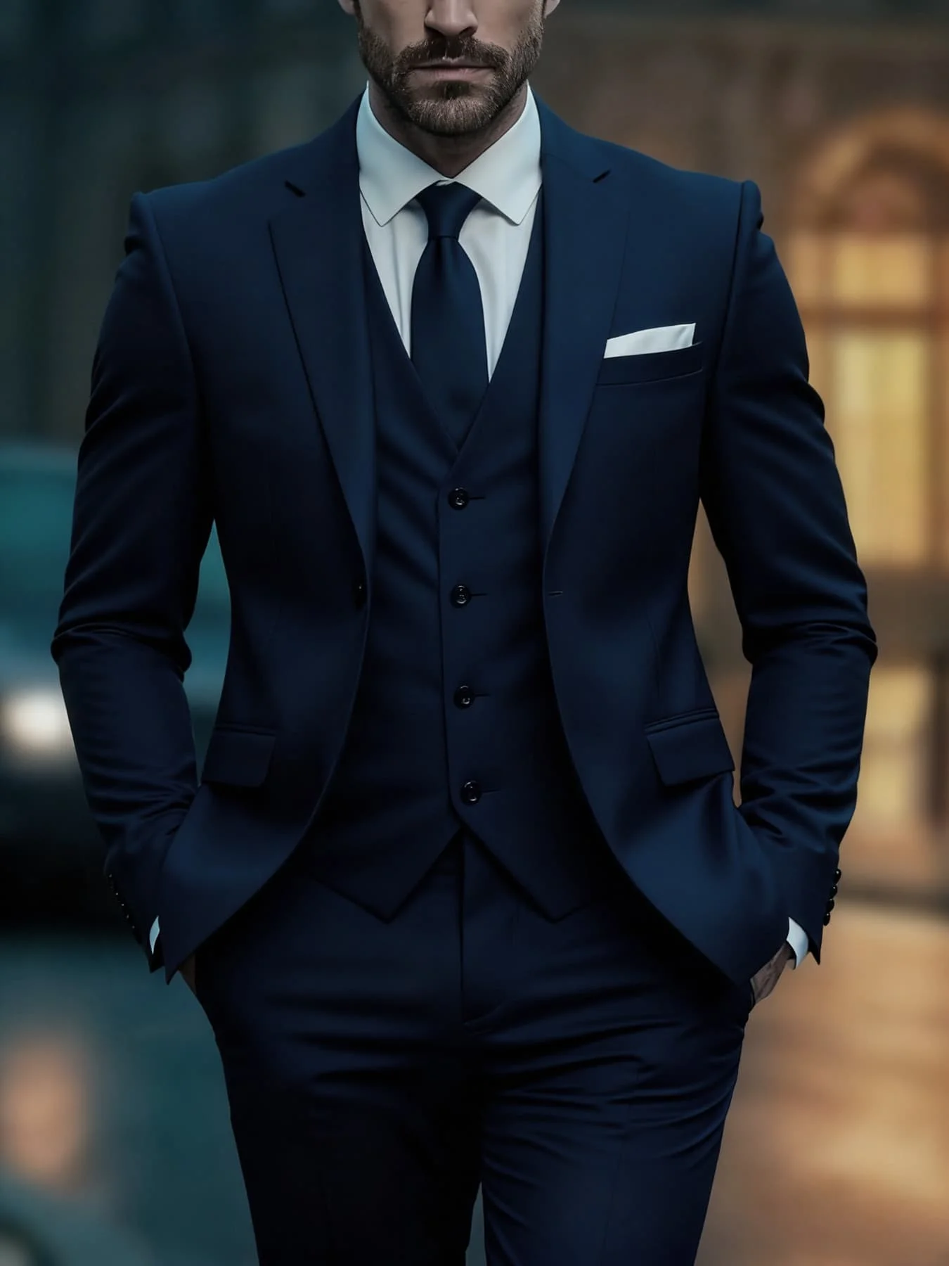 Men's Clean Cut 3-Piece Suit Single Breasted Solid Color Business Elegant Office Party Wedding Set
Men's Clean Cut 3-Piece Suit Single Breasted Solid Color Business Elegant Office Party Wedding Set
