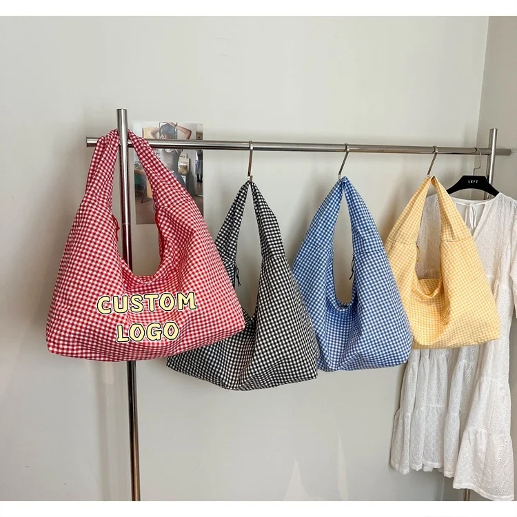Custom Logo Pastel Gingham Slouchy Shoulder Bag Lightweight Plaid Large Shopping Hobo Purse Customizable Handbag Bulk Supply
Custom Logo Pastel Gingham Slouchy Shoulder Bag Lightweight Plaid Large Shopping Hobo Purse Customizable Handbag Bulk Supply
