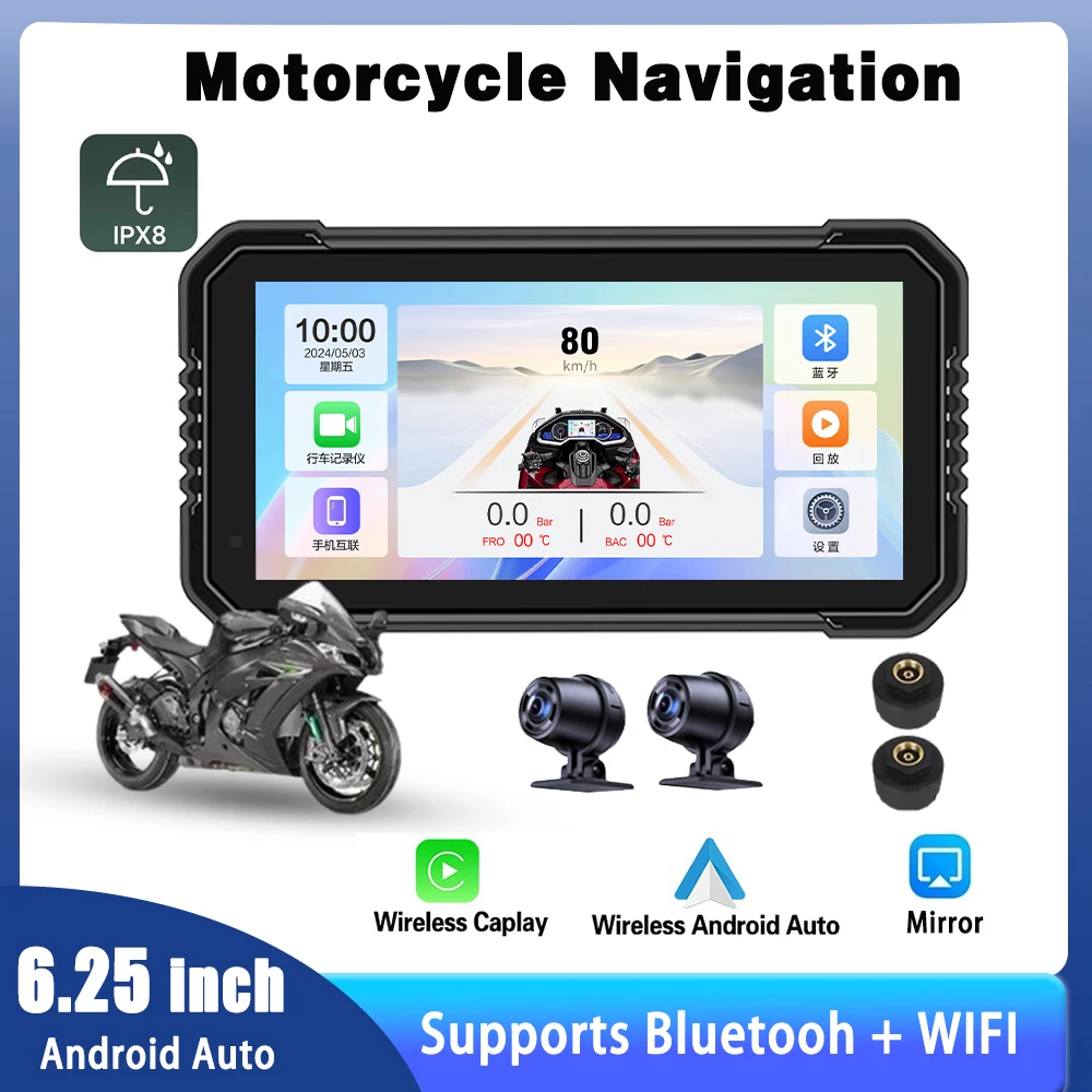 ETERNAL FAMIL 6.25 inch For Navigation Motorcycle Waterproof Carplay Display Screen Portable Motorcycle Wireless Android Auto
ETERNAL FAMIL 6.25 inch For Navigation Motorcycle Waterproof Carplay Display Screen Portable Motorcycle Wireless Android Auto