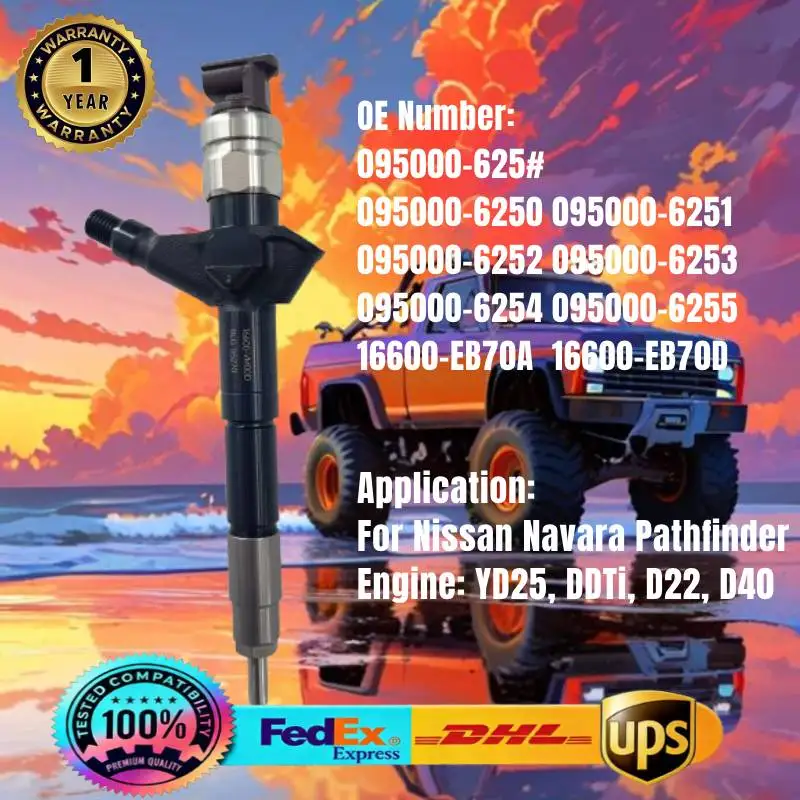 095000-6250 095000-6252 095000-6254 16600-EB70A Fuel Injector for Nissan Pathfinder Navara YD25 DDTi D22 D40 Engine
095000-6250 095000-6252 095000-6254 16600-EB70A Fuel Injector for Nissan Pathfinder Navara YD25 DDTi D22 D40 Engine