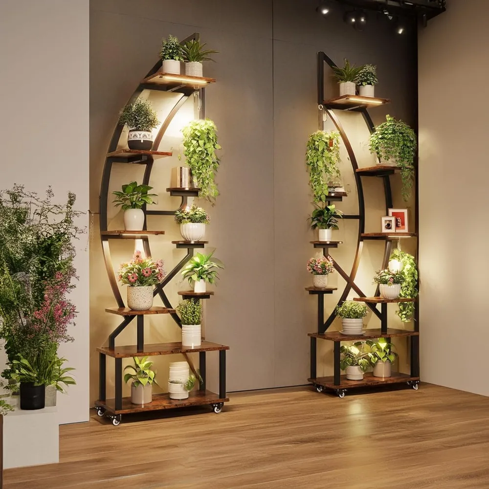 Plant Stand Indoor with Grow Lights, Metal Plant Shelf with Wheels , Large Plant Rack Display Shelves, Curved
Plant Stand Indoor with Grow Lights, Metal Plant Shelf with Wheels , Large Plant Rack Display Shelves, Curved