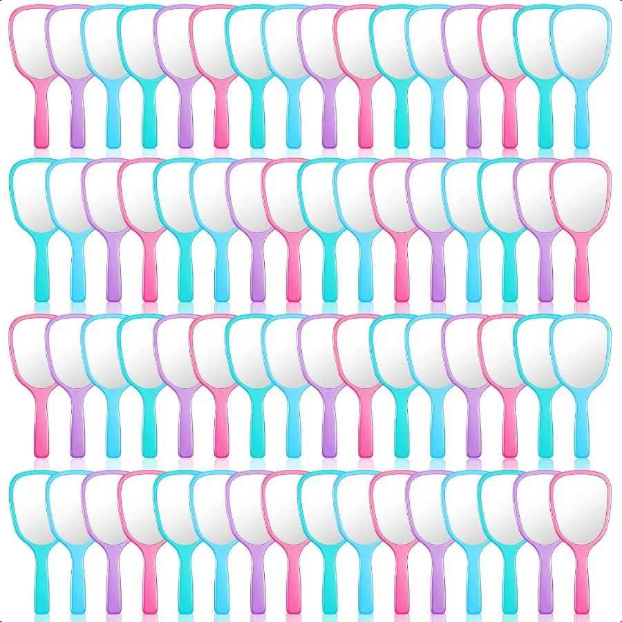 60 Pcs 7.09 x 3.14 Inch Hand Handheld Mirror with Handle Plastic Compact Travel Makeup Cosmetic Mirror Small Personal Portable
60 Pcs 7.09 x 3.14 Inch Hand Handheld Mirror with Handle Plastic Compact Travel Makeup Cosmetic Mirror Small Personal Portable