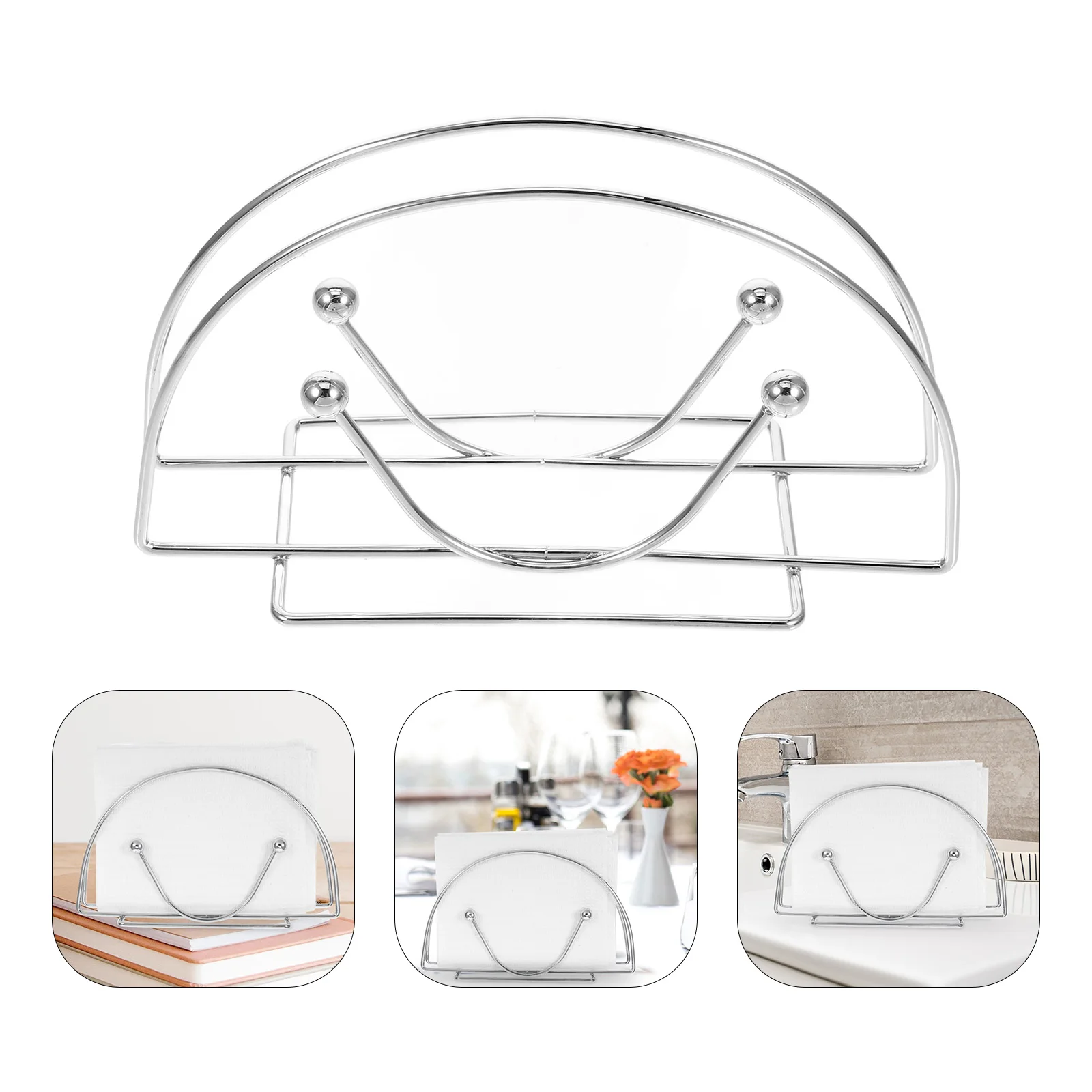 Half Round Napkin Holder Iron Material Kitchen Countertop Paper Towel Dispenser Great Compatibility Easy Access
Half Round Napkin Holder Iron Material Kitchen Countertop Paper Towel Dispenser Great Compatibility Easy Access