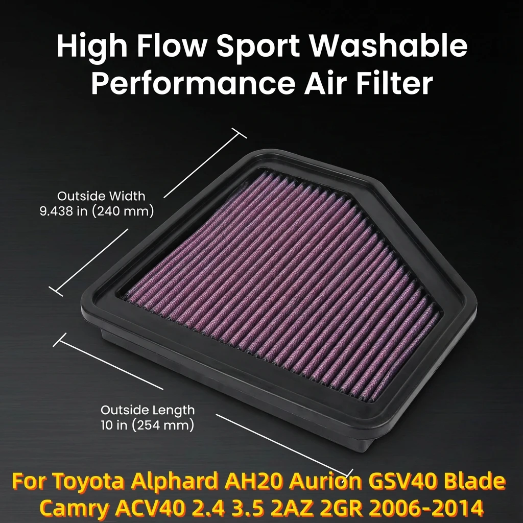 Высокопроизводительный спортивный воздушный фильтр для Toyota Alphard AH20, Aurion GSV40, Blade Camry ACV40 2.4, 3.5, 2AZ, 2GR 2006-2014, 33-2355
Высокопроизводительный спортивный воздушный фильтр для Toyota Alphard AH20, Aurion GSV40, Blade Camry ACV40 2.4, 3.5, 2AZ, 2GR 2006-2014, 33-2355