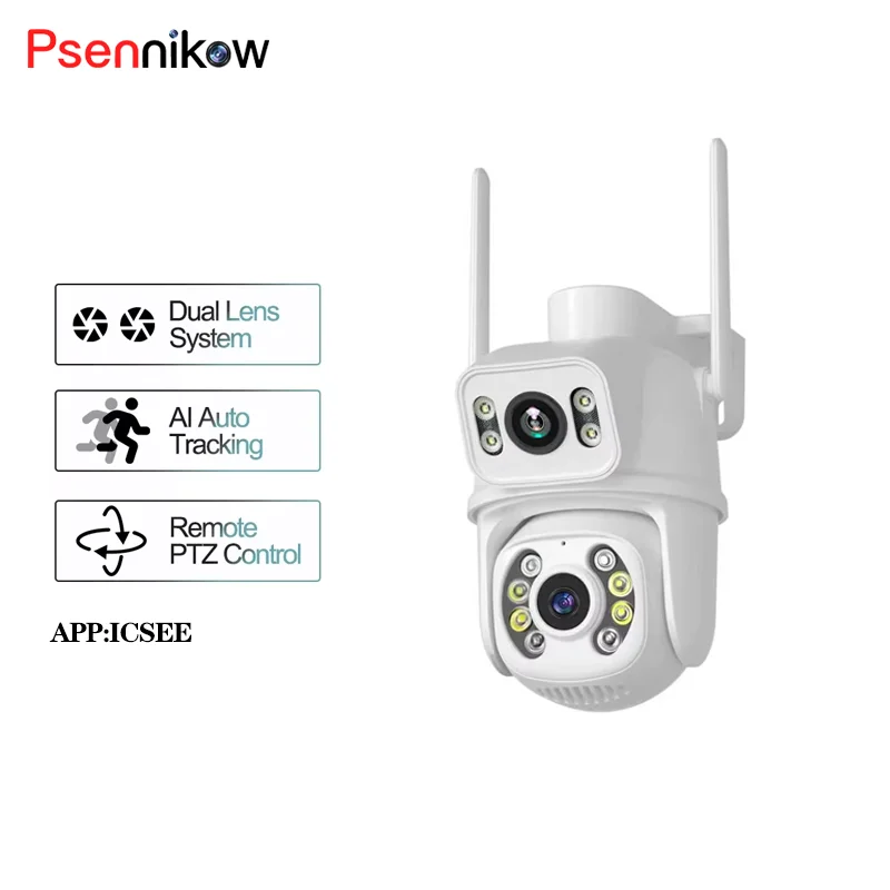 WIFI камера 4K 3MP iCSee PTZ двойной объектив двойной экран IP-камера уличная 4MP HD AI обнаружение человека автоматическое отслеживание CCTV наблюдение
WIFI камера 4K 3MP iCSee PTZ двойной объектив двойной экран IP-камера уличная 4MP HD AI обнаружение человека автоматическое отслеживание CCTV наблюдение