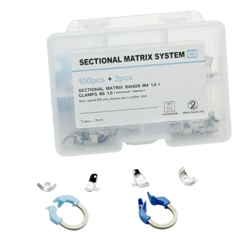 Nickel Titanium Dental Matrix Bands Clamp Contoured Sectional Matrix System Metal Matrices Clamping Ring for Dentist Tools
Nickel Titanium Dental Matrix Bands Clamp Contoured Sectional Matrix System Metal Matrices Clamping Ring for Dentist Tools