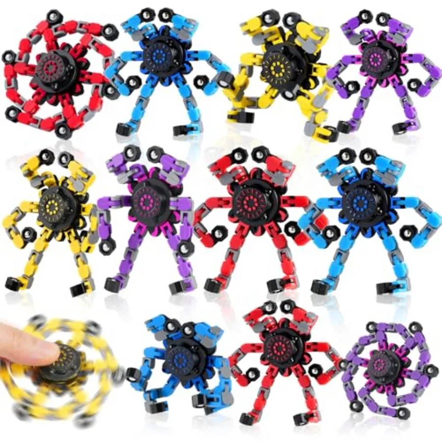 12PCS Transformable Fidget Spinners for Adults, Deformable Chain DIY Robot Spinner Sensory for Boys Girls, Fidget Toys for Part
12PCS Transformable Fidget Spinners for Adults, Deformable Chain DIY Robot Spinner Sensory for Boys Girls, Fidget Toys for Part