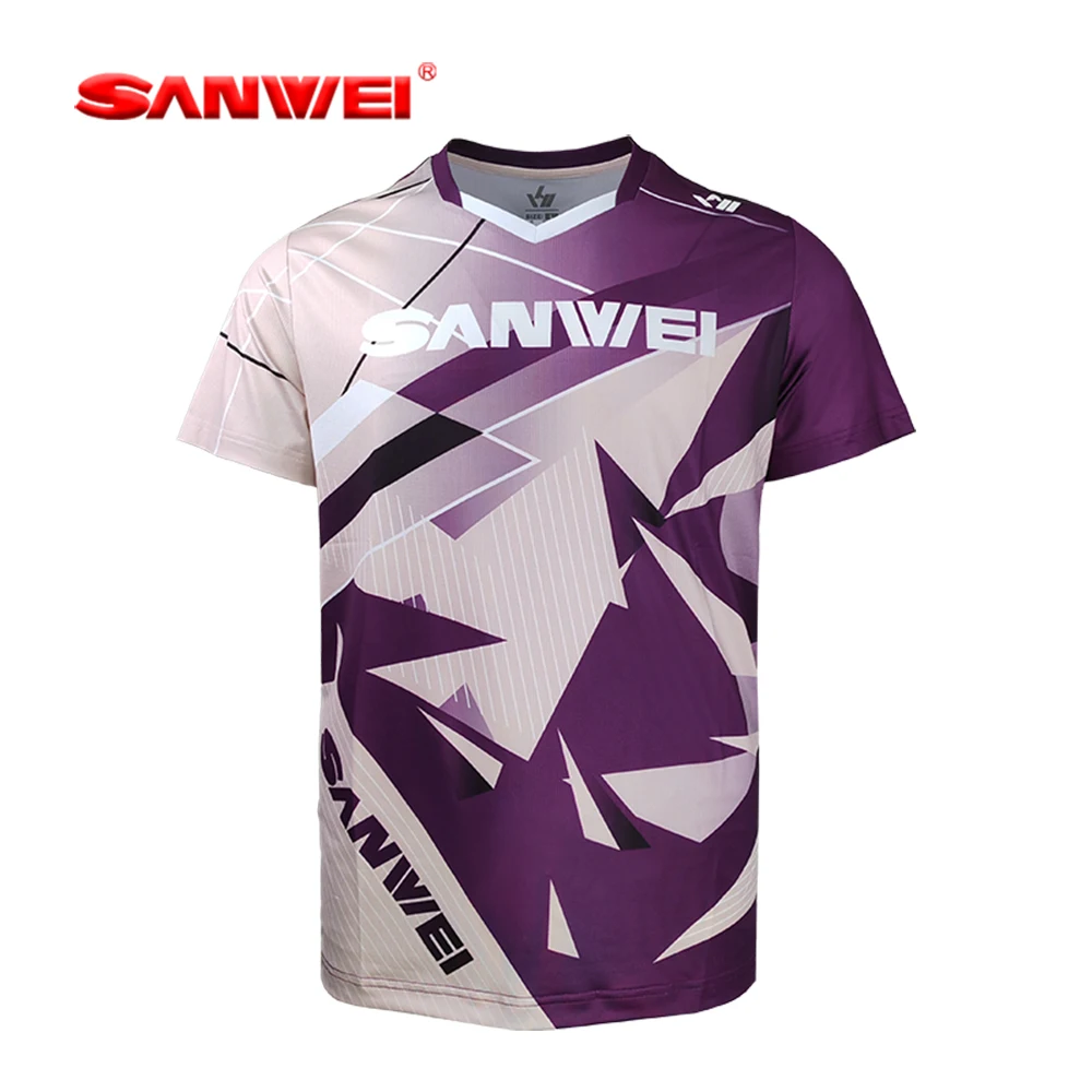 Original SANWEI Table Tennis Purple T-Shirt Quick-drying Sports Shirt Sweat-wicking and Breathable Gym Shirt
Original SANWEI Table Tennis Purple T-Shirt Quick-drying Sports Shirt Sweat-wicking and Breathable Gym Shirt
