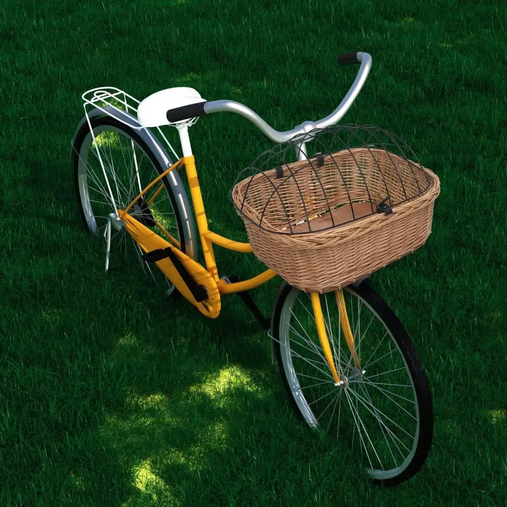 Natural Willow Bike Front Basket with Cover - 19.7x17.7x13.8 Inch Stylish Storage Solution
Natural Willow Bike Front Basket with Cover - 19.7x17.7x13.8 Inch Stylish Storage Solution