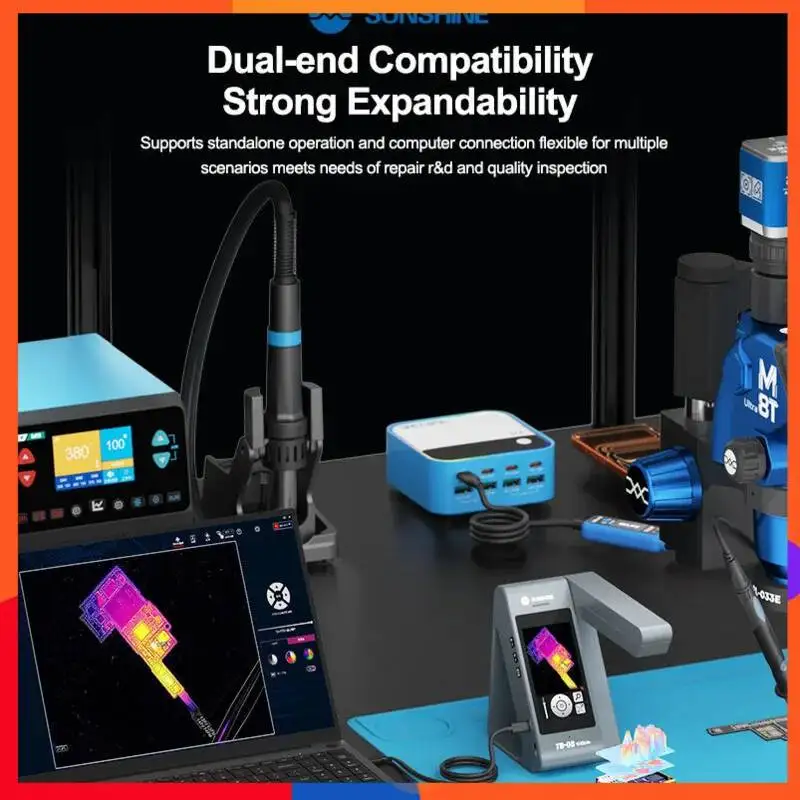 SUNSHINE Handheld Thermal Camera One Click Quick Check Type C Connection for Laptop GPU VRM Power Supply Component Thermal Test
SUNSHINE Handheld Thermal Camera One Click Quick Check Type C Connection for Laptop GPU VRM Power Supply Component Thermal Test