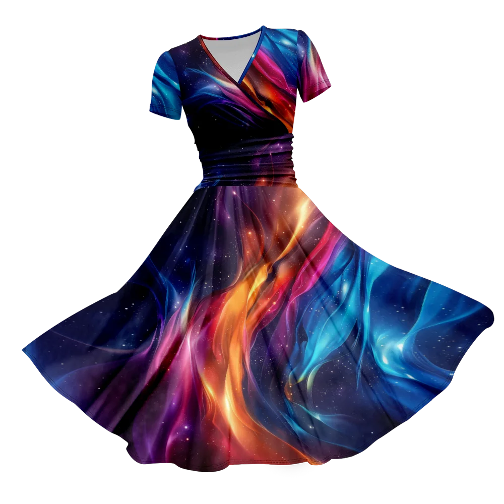 Summer Dress Colorful Stylish Party Dress Fashion Women V Neck A-Line Dresses Chic Resort Dresses Vestido Trendy Girl Robe
Summer Dress Colorful Stylish Party Dress Fashion Women V Neck A-Line Dresses Chic Resort Dresses Vestido Trendy Girl Robe
