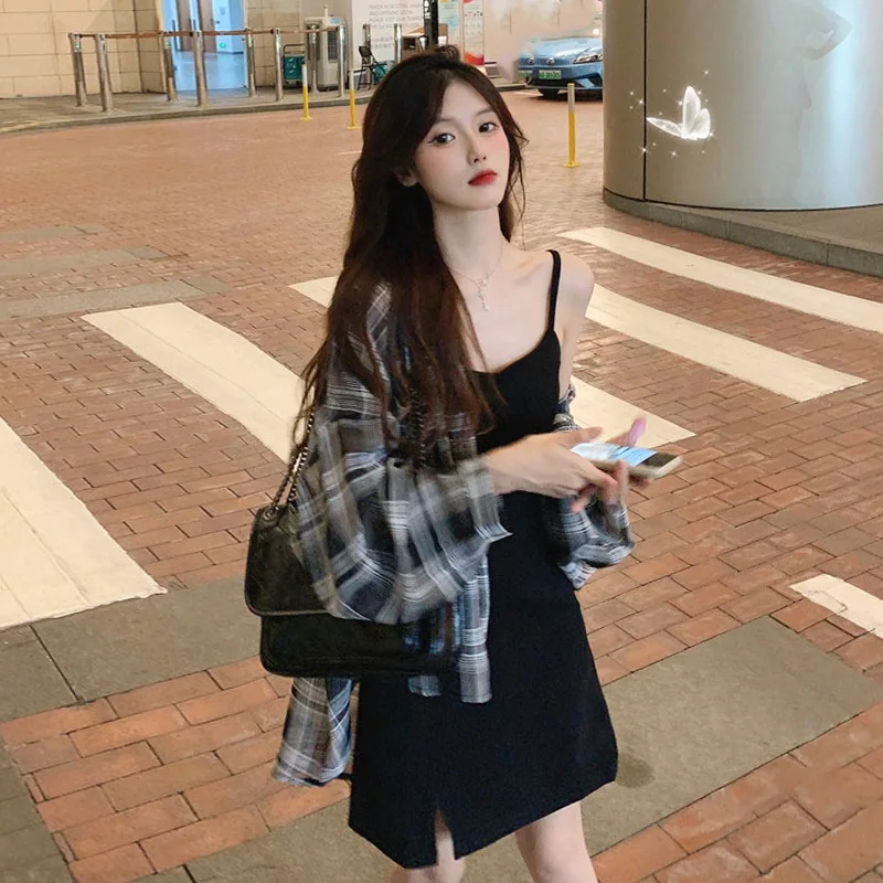Summer And Korean Version Loose Plaid Top Medium And Long Long-sleeved Shirt Jacket Women
Summer And Korean Version Loose Plaid Top Medium And Long Long-sleeved Shirt Jacket Women