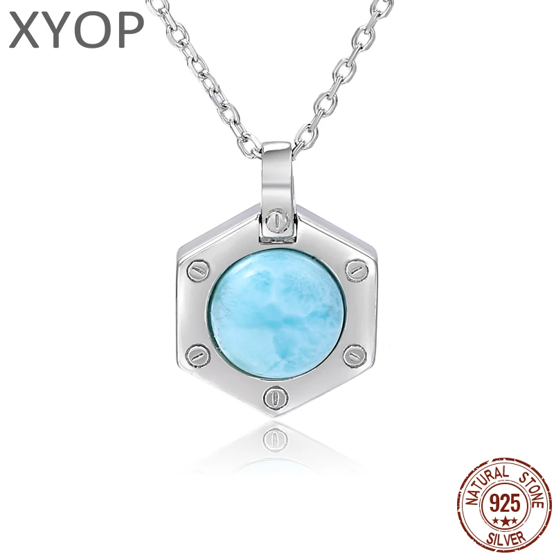XYOP Popular Natural Larimar Pendants Sterling 925 Silver Precious Gemstone for Women Jewelry Necklace Party Gift
XYOP Popular Natural Larimar Pendants Sterling 925 Silver Precious Gemstone for Women Jewelry Necklace Party Gift