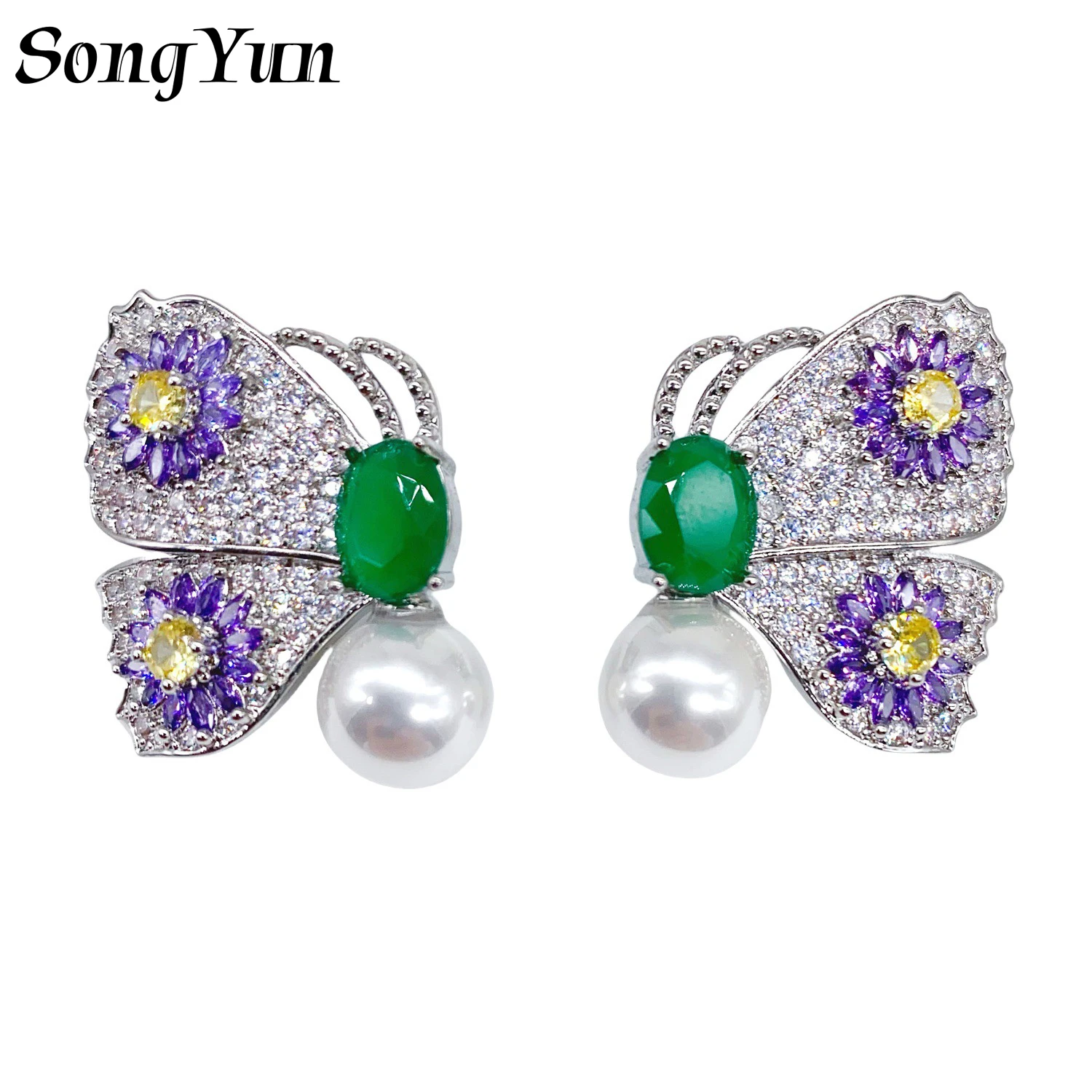 SongYun Jewelry MHT Quality Brass Stud Earrings Dangle CZ 7A Zircon Modern Daughter Gift Women Earring Jewelry
SongYun Jewelry MHT Quality Brass Stud Earrings Dangle CZ 7A Zircon Modern Daughter Gift Women Earring Jewelry