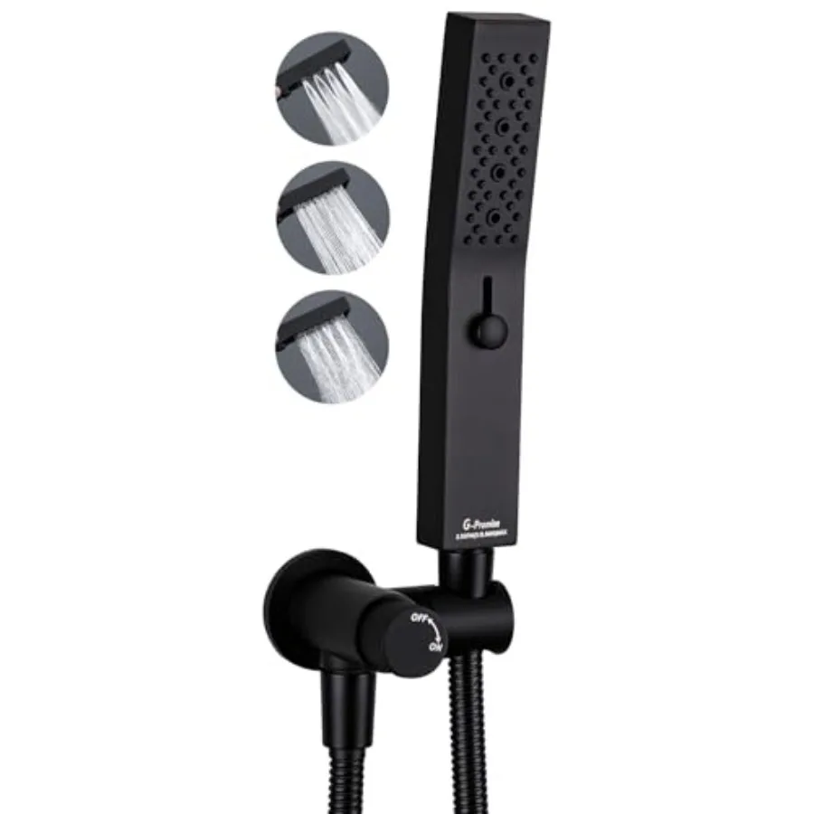 All Metal Handheld Shower Set with 3-Function Showerwand included Handheld Holder to Control on/off Switch and 70 Inch Tangle-F
All Metal Handheld Shower Set with 3-Function Showerwand included Handheld Holder to Control on/off Switch and 70 Inch Tangle-F