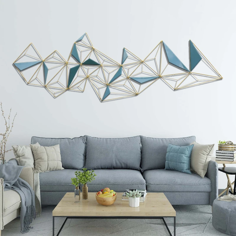 Bookstore living room wall creative geometric decoration pendant hotel soft decoration model room metal wall hanging
Bookstore living room wall creative geometric decoration pendant hotel soft decoration model room metal wall hanging