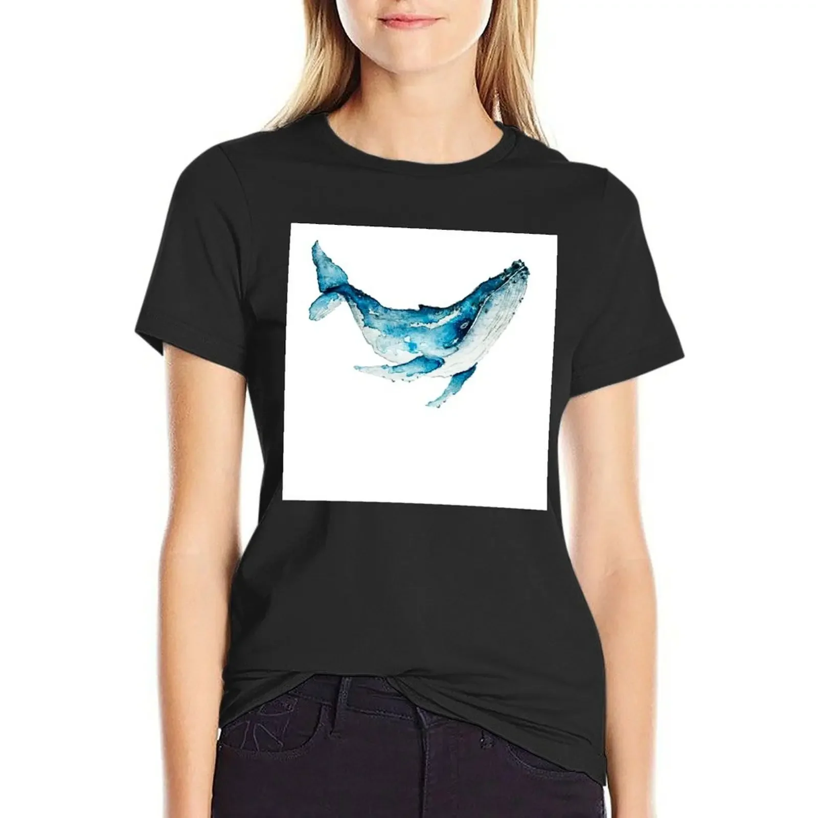 Hand paint watercolor whale illustration. Animal of ocean theme. T-Shirt animal print shirt for girls tshirts for Women
Hand paint watercolor whale illustration. Animal of ocean theme. T-Shirt animal print shirt for girls tshirts for Women