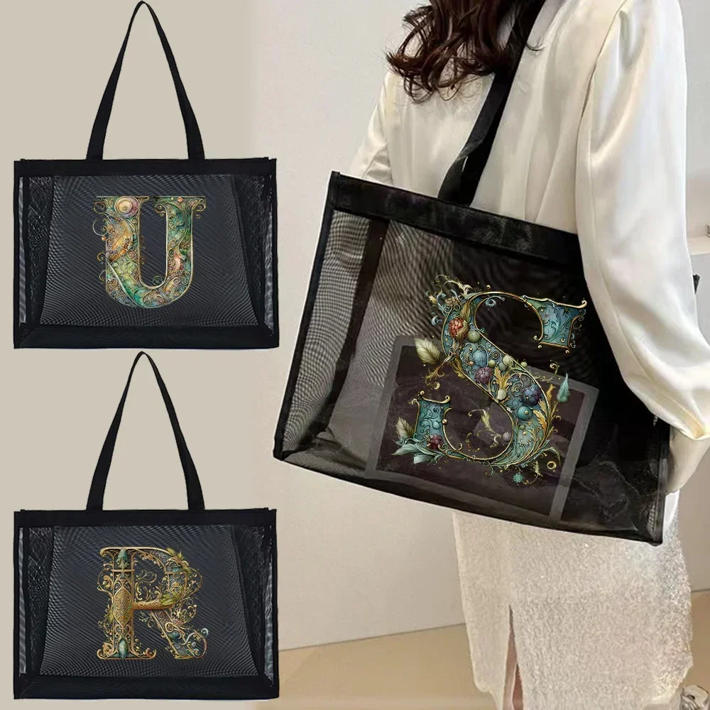 Shoulder Tote Bag Mesh Shopping Travel Storage Bags Large Capacity Handbag Women Wallets Organizer Graphic Printing Series
Shoulder Tote Bag Mesh Shopping Travel Storage Bags Large Capacity Handbag Women Wallets Organizer Graphic Printing Series