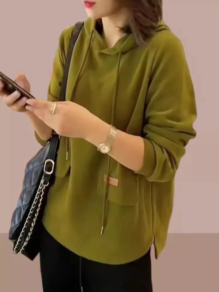 Ladies Faionable Long Sve Hoodie Spring Autumn New Sle Agel Trendy Top Women's Loose Fit Comfortable Polyester Cott...
Ladies Faionable Long Sve Hoodie Spring Autumn New Sle Agel Trendy Top Women's Loose Fit Comfortable Polyester Cott...