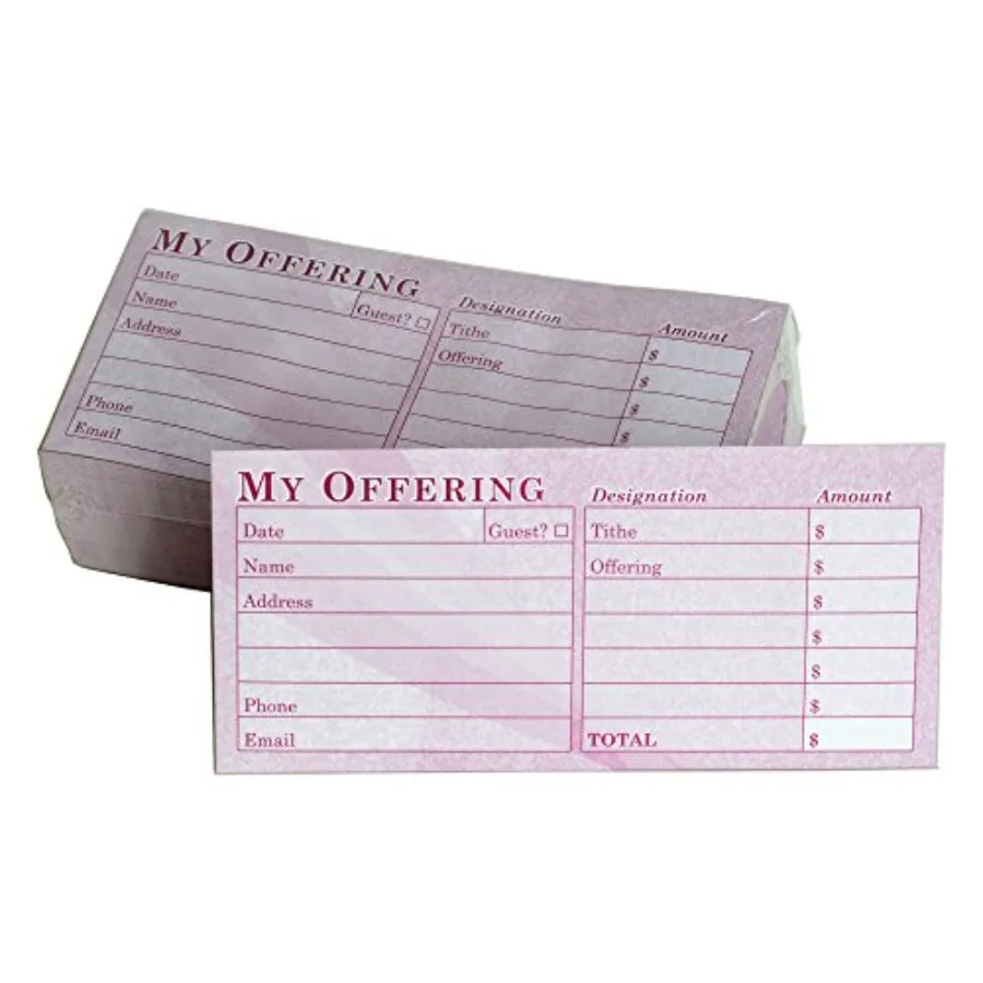 Church Offering/Tithe Donation Envelopes Simple Design Easy-Open Tab Blank Designation Lines Fits Bills and Checks Visitor Card
Church Offering/Tithe Donation Envelopes Simple Design Easy-Open Tab Blank Designation Lines Fits Bills and Checks Visitor Card