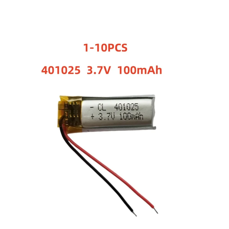 401025 3.7V 100mAh Small Size Lipo Rechargeable Battery Lithium Polymer For MP3 Bluetooth MID headset headphone video pen
401025 3.7V 100mAh Small Size Lipo Rechargeable Battery Lithium Polymer For MP3 Bluetooth MID headset headphone video pen
