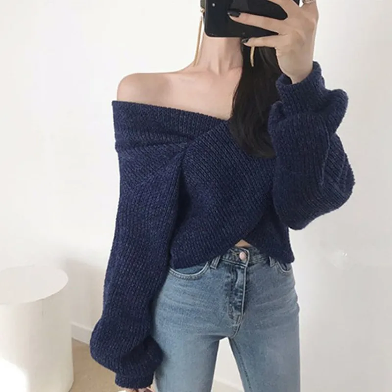 Woman Loose Sweater New OL Sexy Crop Tops Autumn Winter Long Sleeve V Neck Solid Women Sweaters Pullovers Female Knitted Jumpers
Woman Loose Sweater New OL Sexy Crop Tops Autumn Winter Long Sleeve V Neck Solid Women Sweaters Pullovers Female Knitted Jumpers