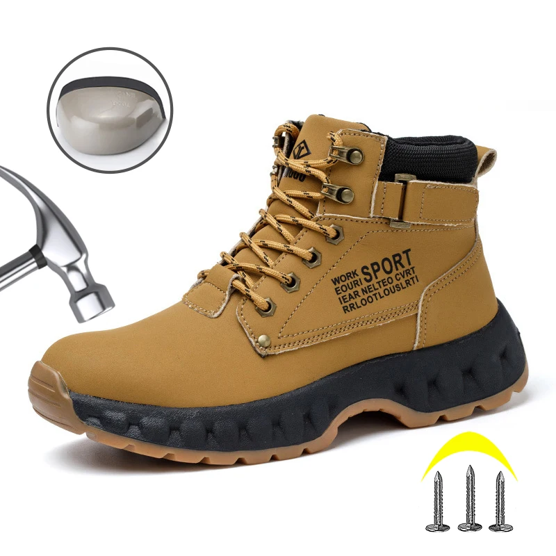 Indestructible Men Work Boots Waterproof Safety Shoes Anti Smashing Steel Toe Wear Resistant Safety Shoes High Top Work Shoes
Indestructible Men Work Boots Waterproof Safety Shoes Anti Smashing Steel Toe Wear Resistant Safety Shoes High Top Work Shoes