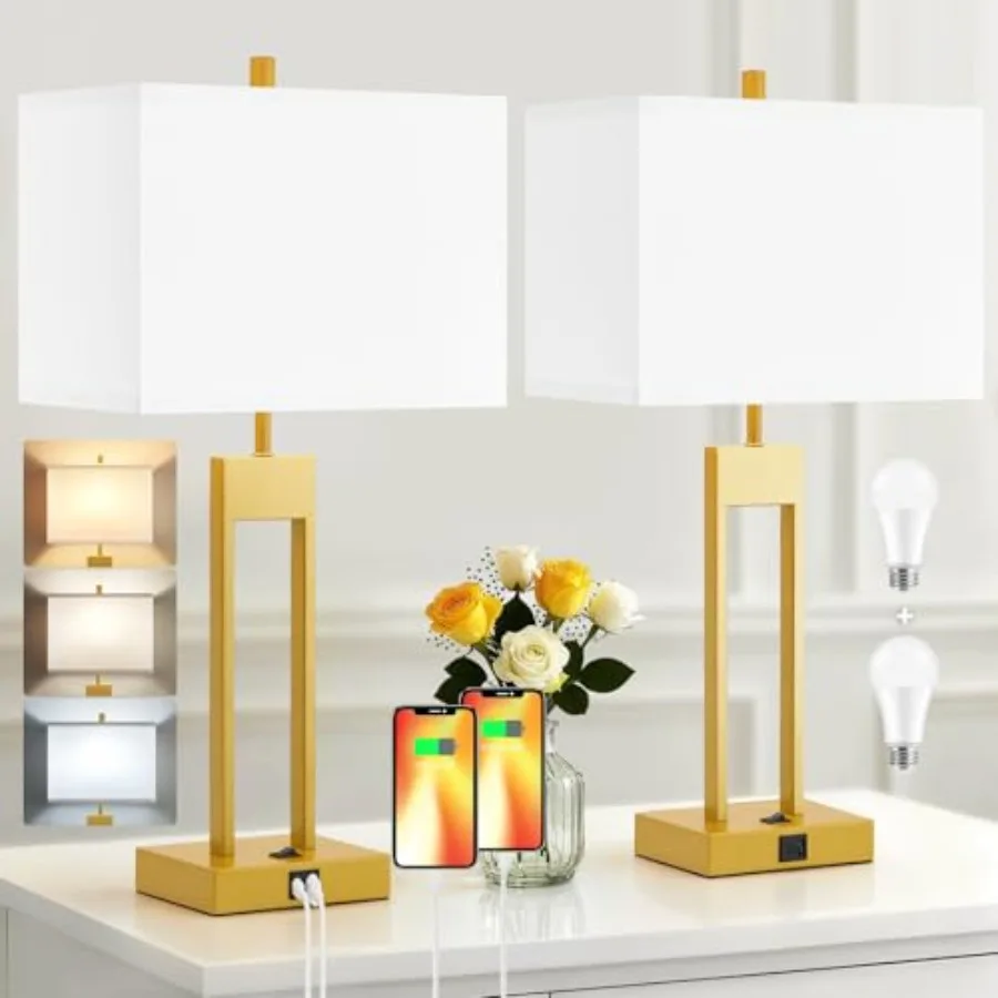 Extra Large 25.5" Nightstand Table Lamps for Bedrooms Set of 2, Bedside Lamp with USB C+A, Colors Changeable Living Room Lamp,
Extra Large 25.5" Nightstand Table Lamps for Bedrooms Set of 2, Bedside Lamp with USB C+A, Colors Changeable Living Room Lamp,