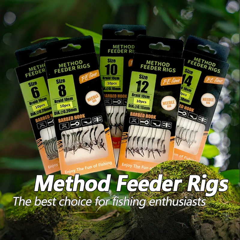 YOTO 10/20 шт. Установки для подачи методов премиум-класса: высокопрочная плетеная линия, острые колючие крючки (размеры 6-14) — идеально подходят для карпа
YOTO 10/20 шт. Установки для подачи методов премиум-класса: высокопрочная плетеная линия, острые колючие крючки (размеры 6-14) — идеально подходят для карпа